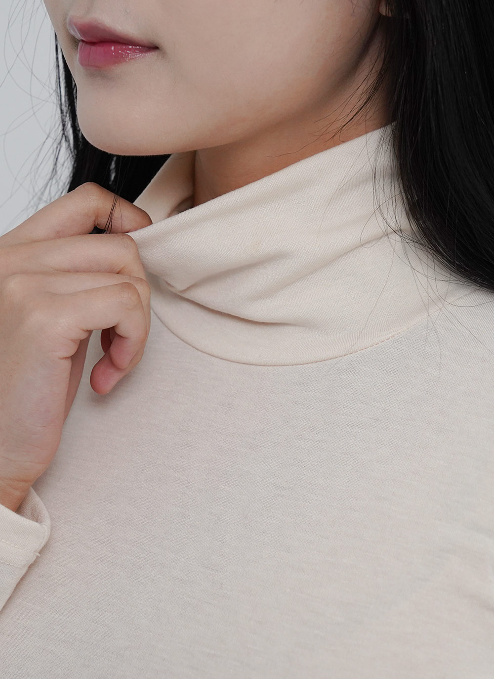 裏起毛タートルネック長袖シャツ | 詳細画像5