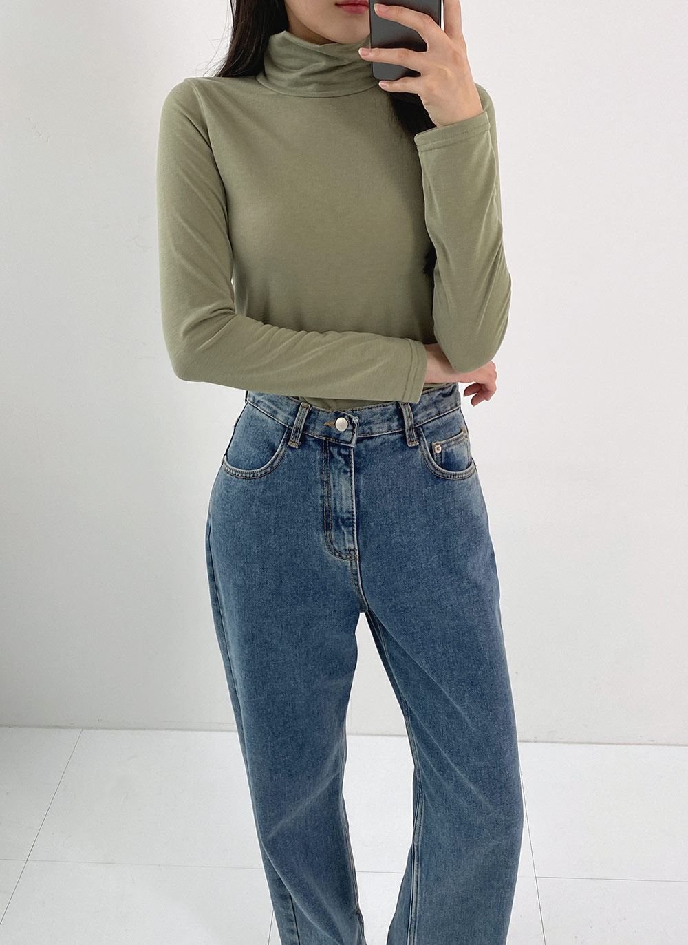 裏起毛タートルネック長袖シャツ | 詳細画像8