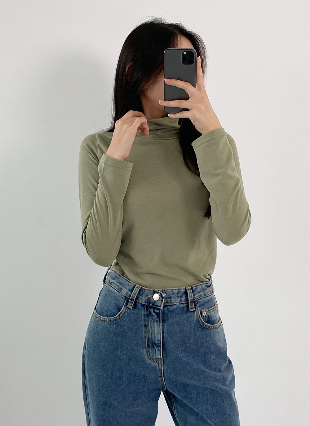 裏起毛タートルネック長袖シャツ | 詳細画像10