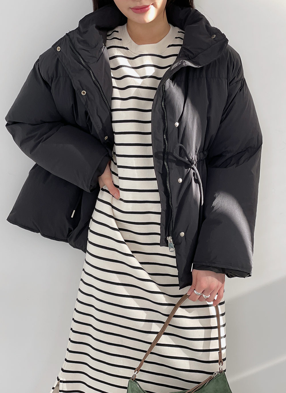 裏起毛ボーダースウェットワンピース | 詳細画像13