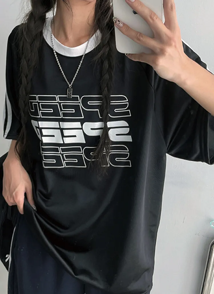 SPEED配色ラグランTシャツ | hijjoo | 詳細画像1