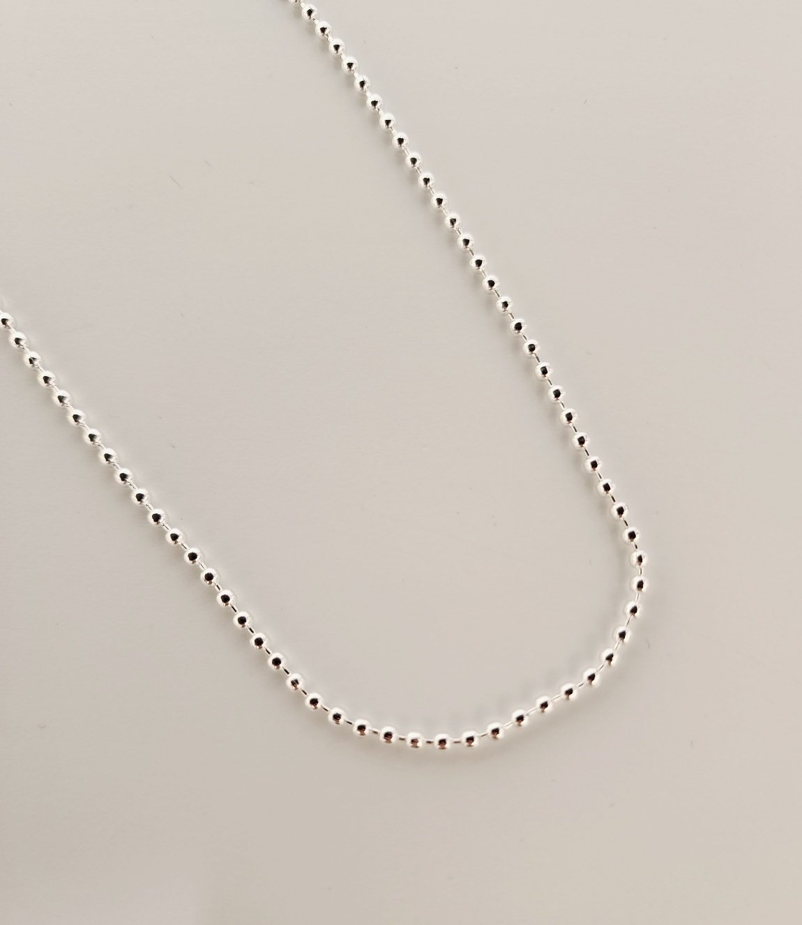 シルバーボールチェーンネックレス | 詳細画像2