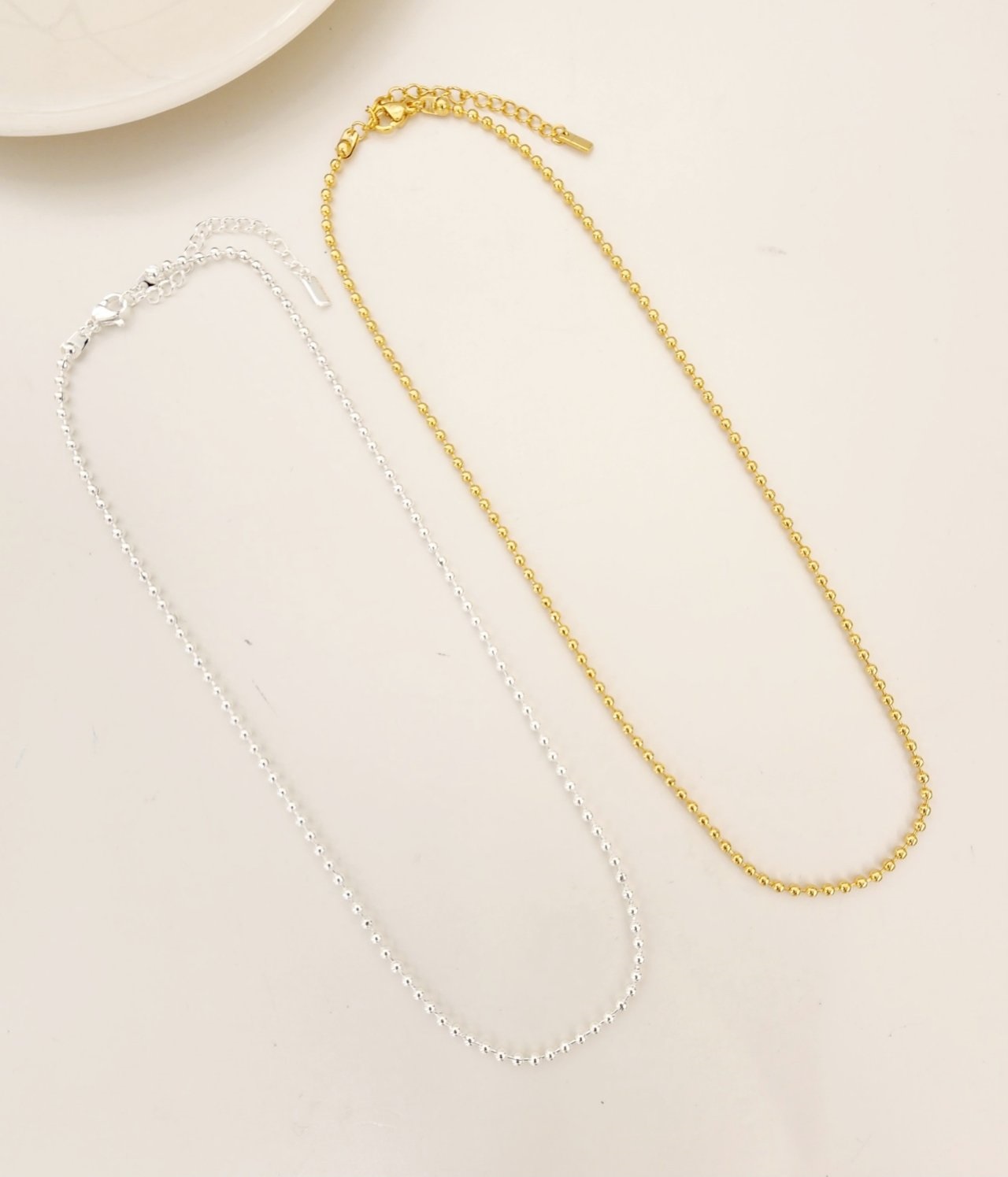 シルバーボールチェーンネックレス | 詳細画像5