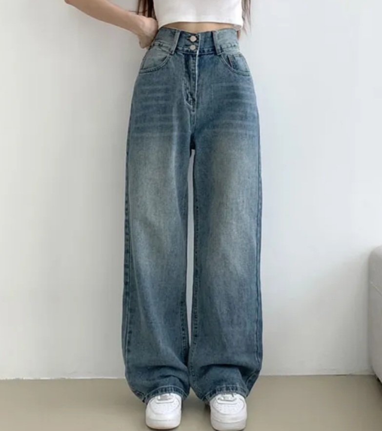 バックゴムツーボタンストレートデニムパンツ | 詳細画像2