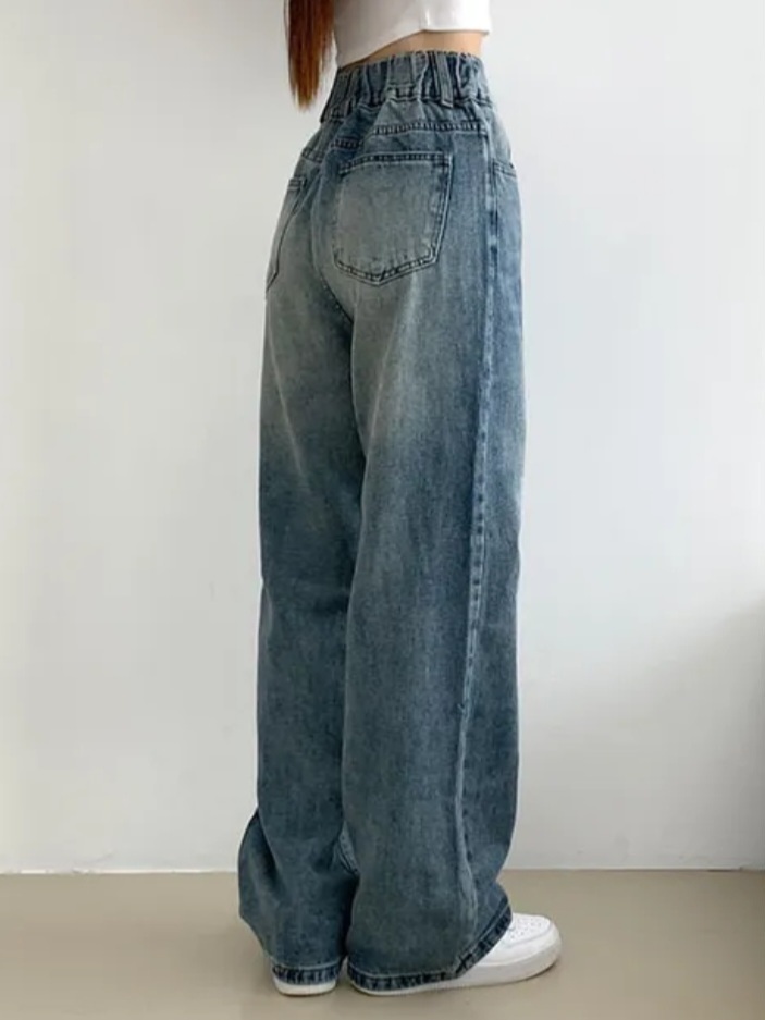 バックゴムツーボタンストレートデニムパンツ | 詳細画像6