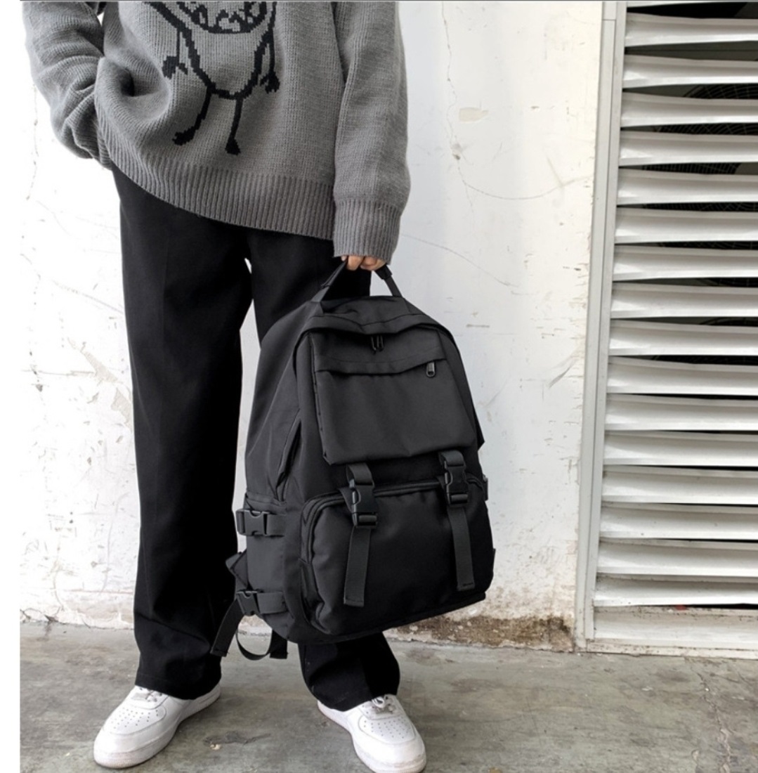 ベルトポケットブラックバックパック | 詳細画像14