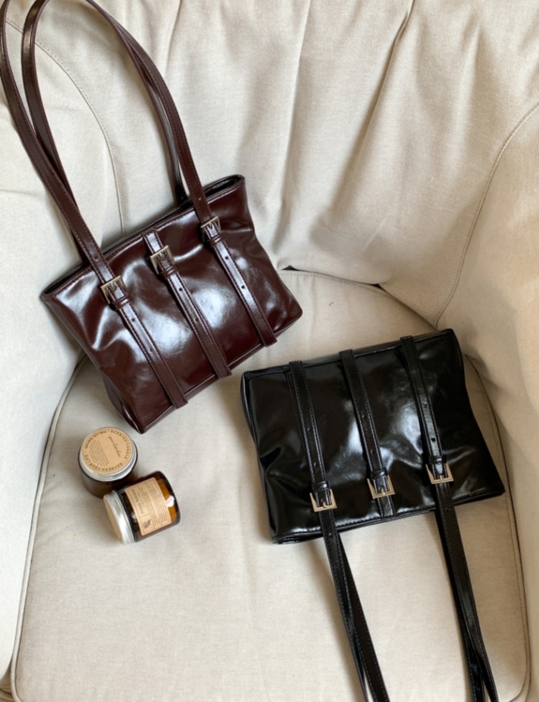 トリプルベルトスクエアトートバッグ | 詳細画像10