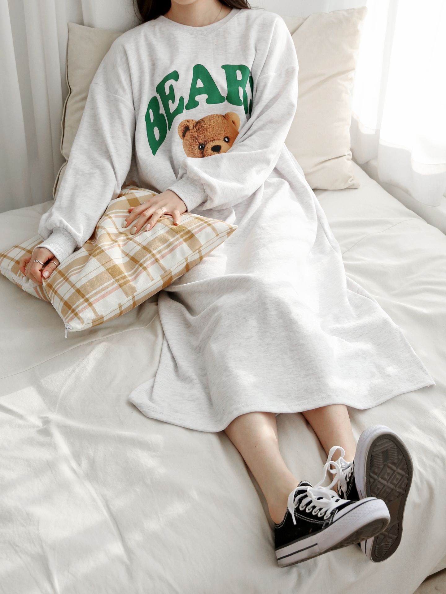 BEARSプリントスリットスウェットワンピース | 詳細画像3