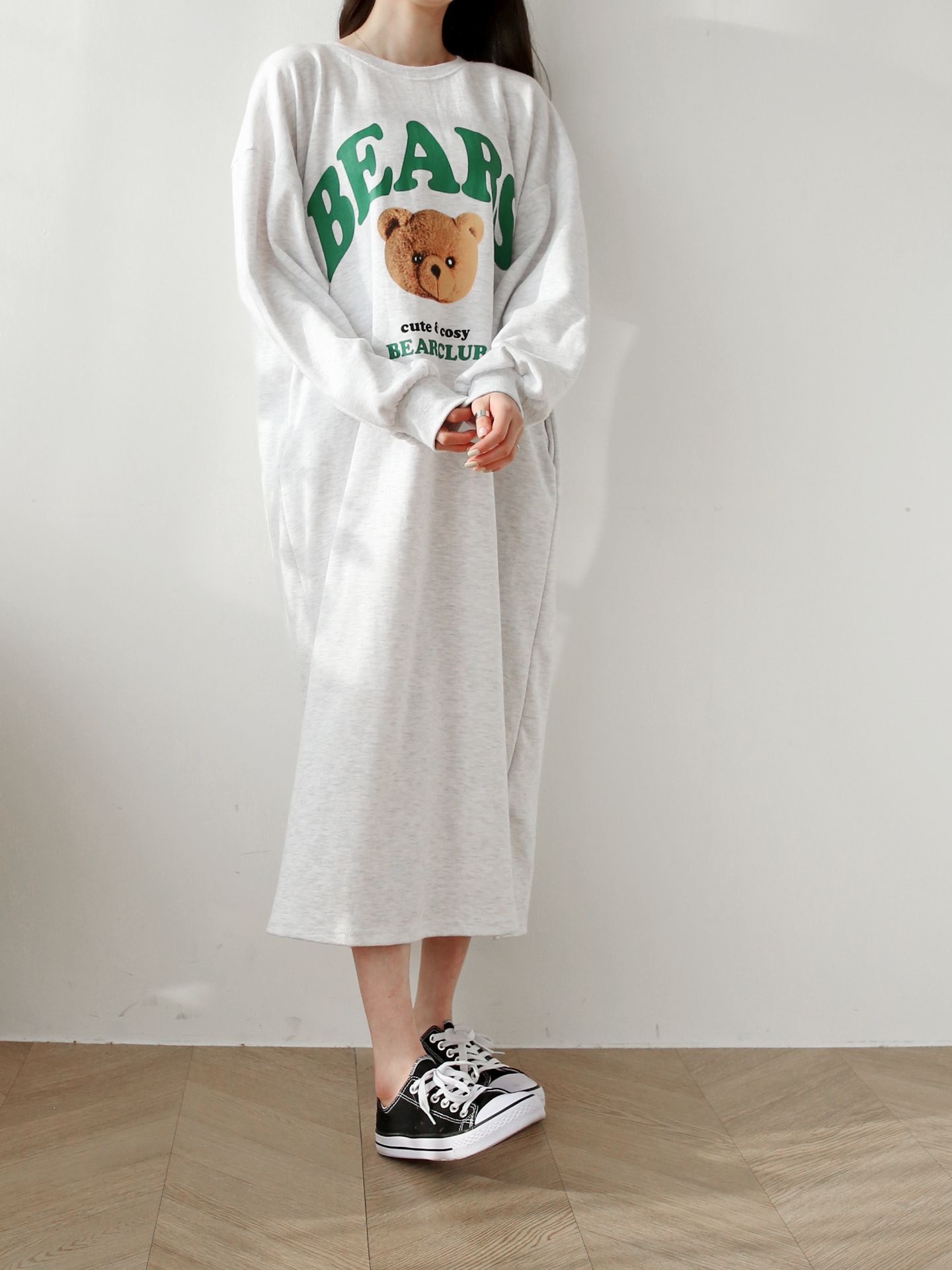 BEARSプリントスリットスウェットワンピース | 詳細画像5