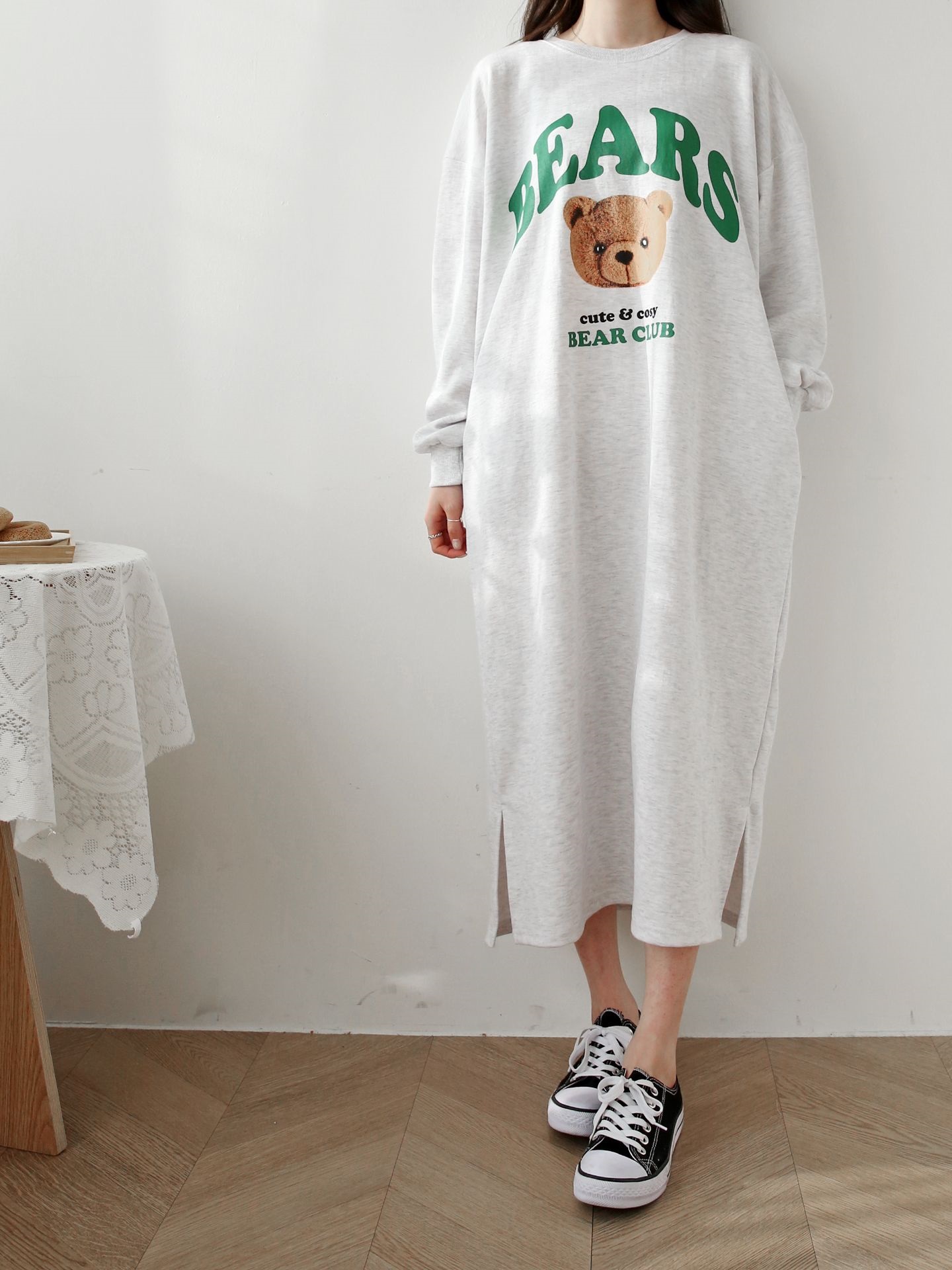 BEARSプリントスリットスウェットワンピース | 詳細画像7