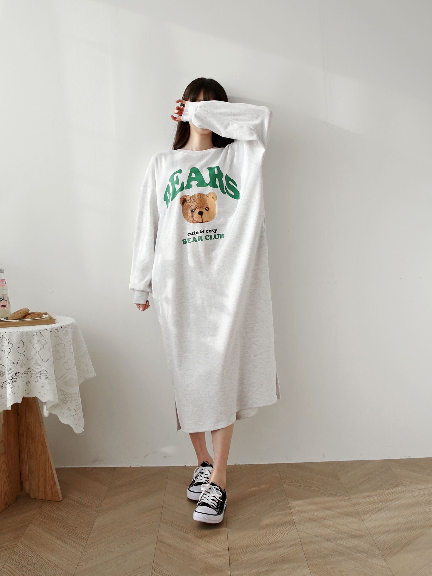 BEARSプリントスリットスウェットワンピース | 詳細画像10