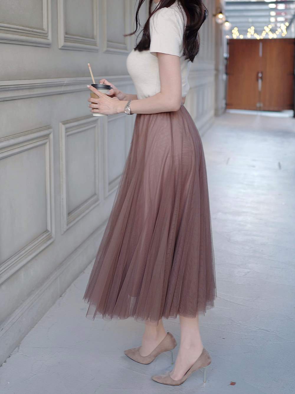 チュールフレアロングスカート | 詳細画像8