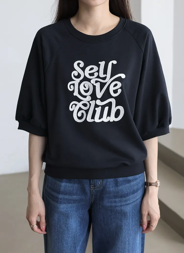 Love刺繍ハーフラグランスリーブスウェット | MONO AT.D | 詳細画像1