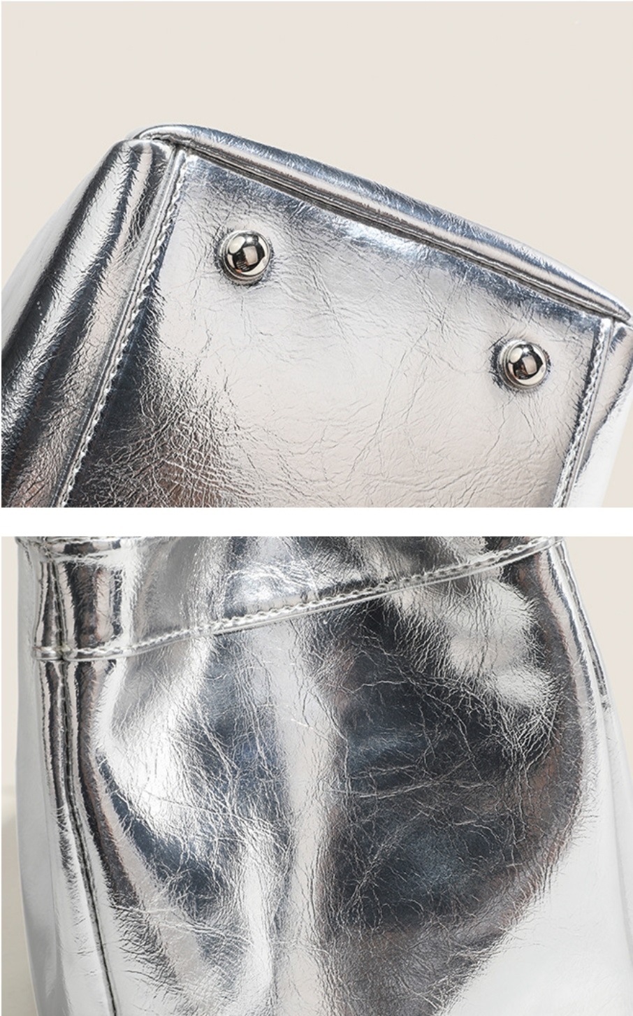 レザー調キューブトートバッグ | 詳細画像3