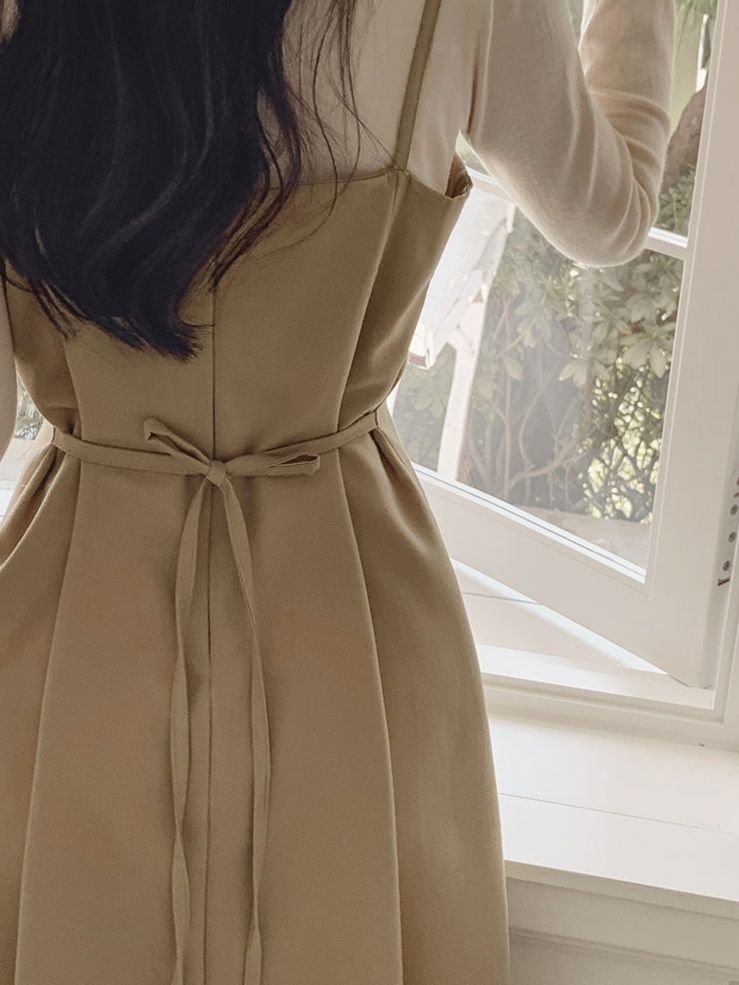 VネックリボンAラインビスチェワンピース | 詳細画像5