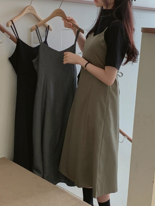 VネックリボンAラインビスチェワンピース | 詳細画像10