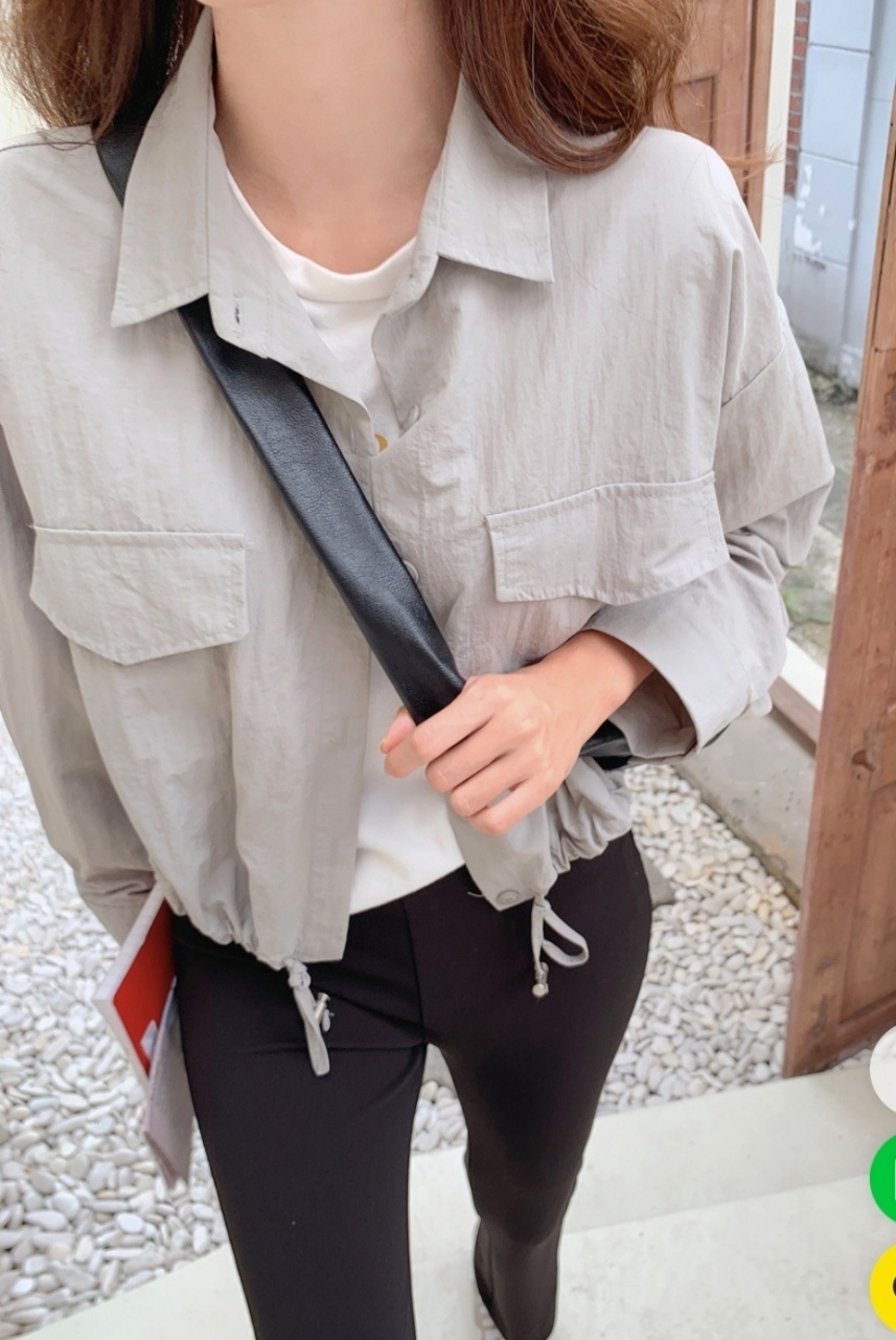 ドローコードフラップクロップドシャツジャケット | 詳細画像19