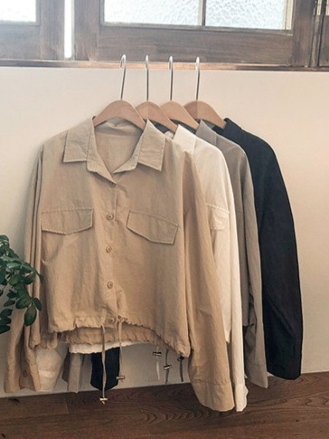 ドローコードフラップクロップドシャツジャケット | 詳細画像20