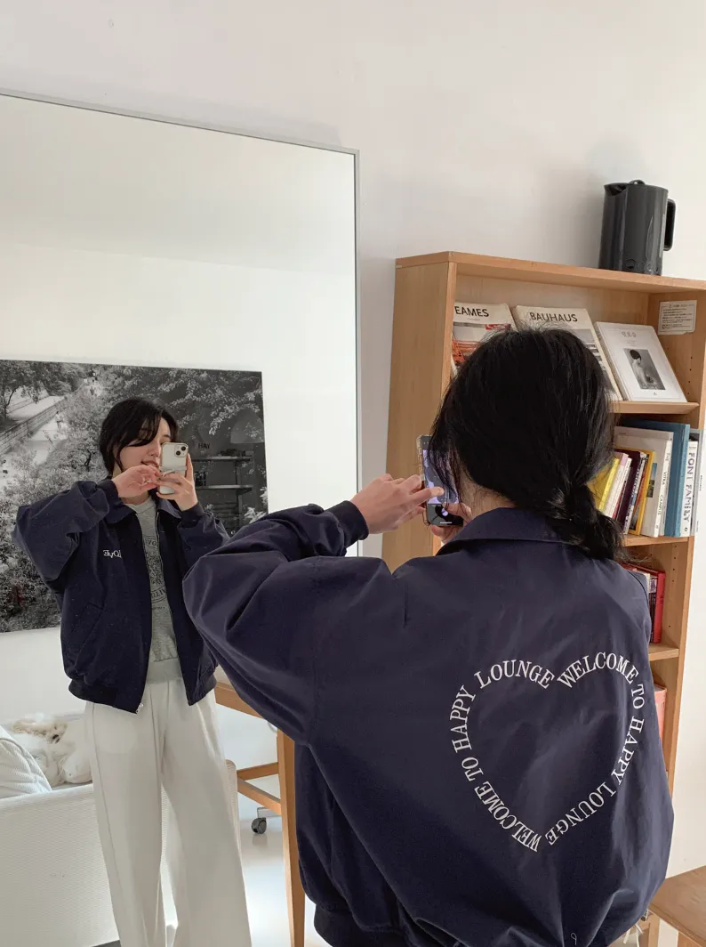 バックハートレタリングコットンカラージャンパー | 詳細画像1