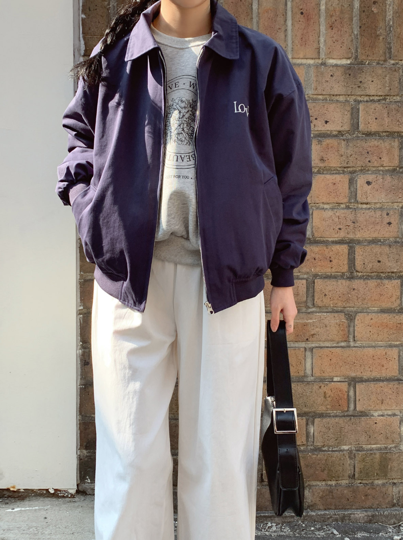 バックハートレタリングコットンカラージャンパー | 詳細画像2