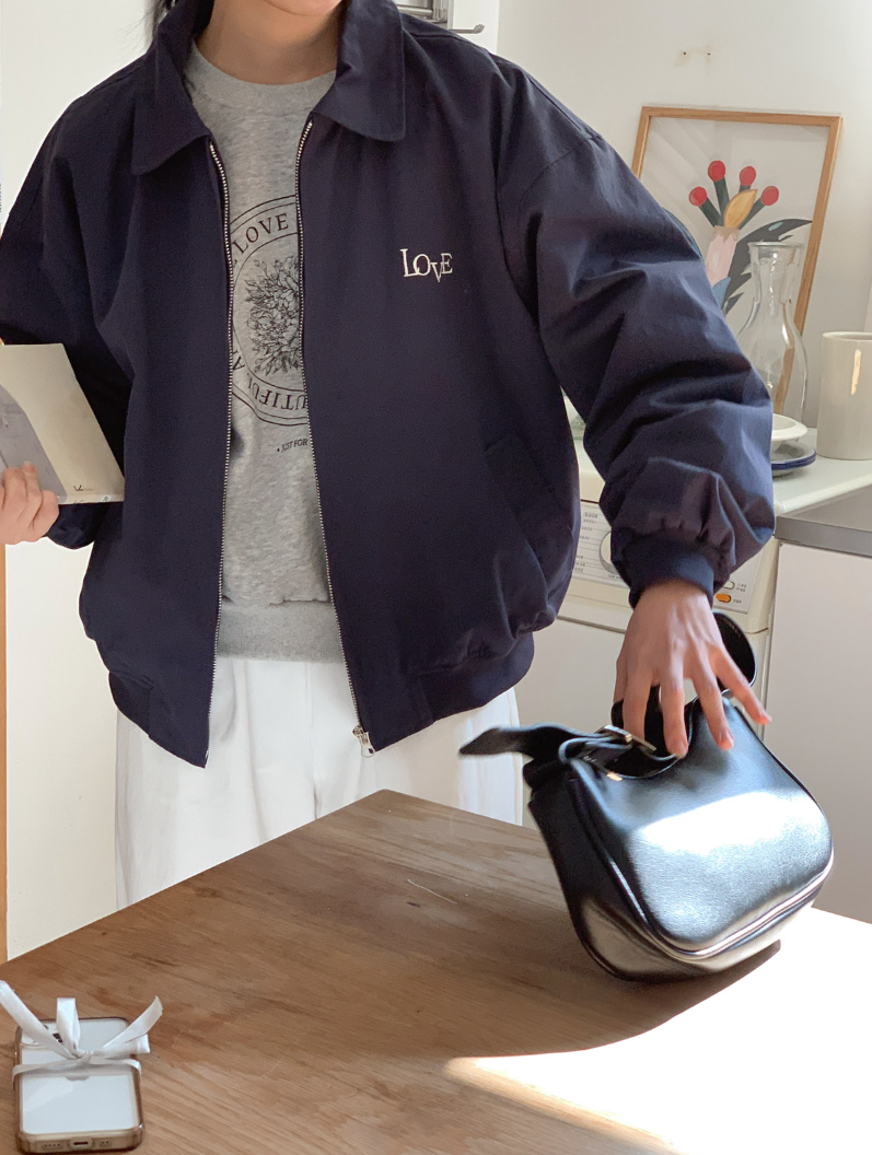 バックハートレタリングコットンカラージャンパー | 詳細画像7