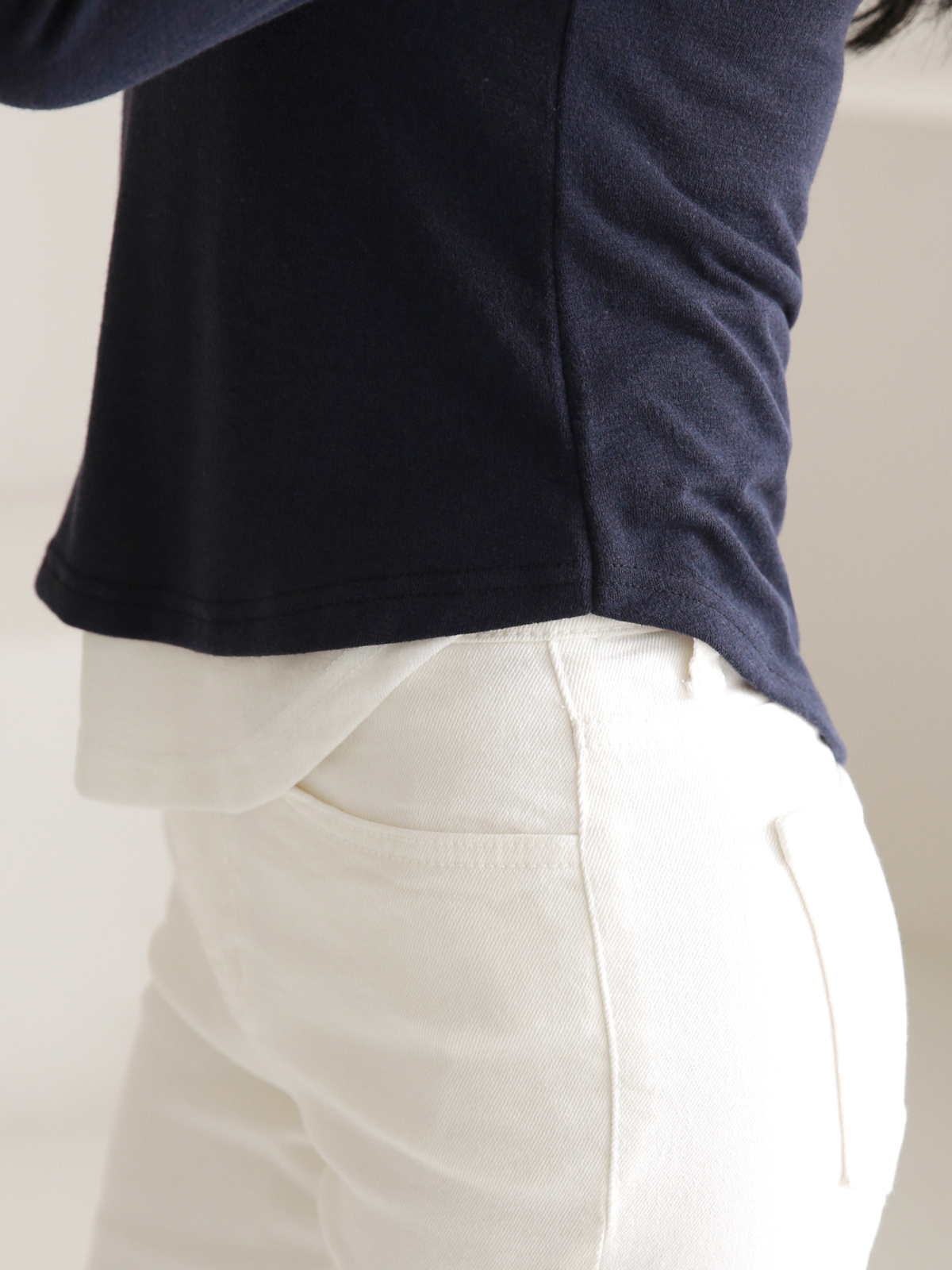 配色レイヤード調UネックTシャツ | 詳細画像14