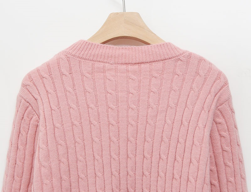 【美品】  yori / ヨリ | 2021AW | ウールケーブルニット | F | ピンク | レディース ケーブルニットセーター【韓国ファッション】[品番：ZJ000019936