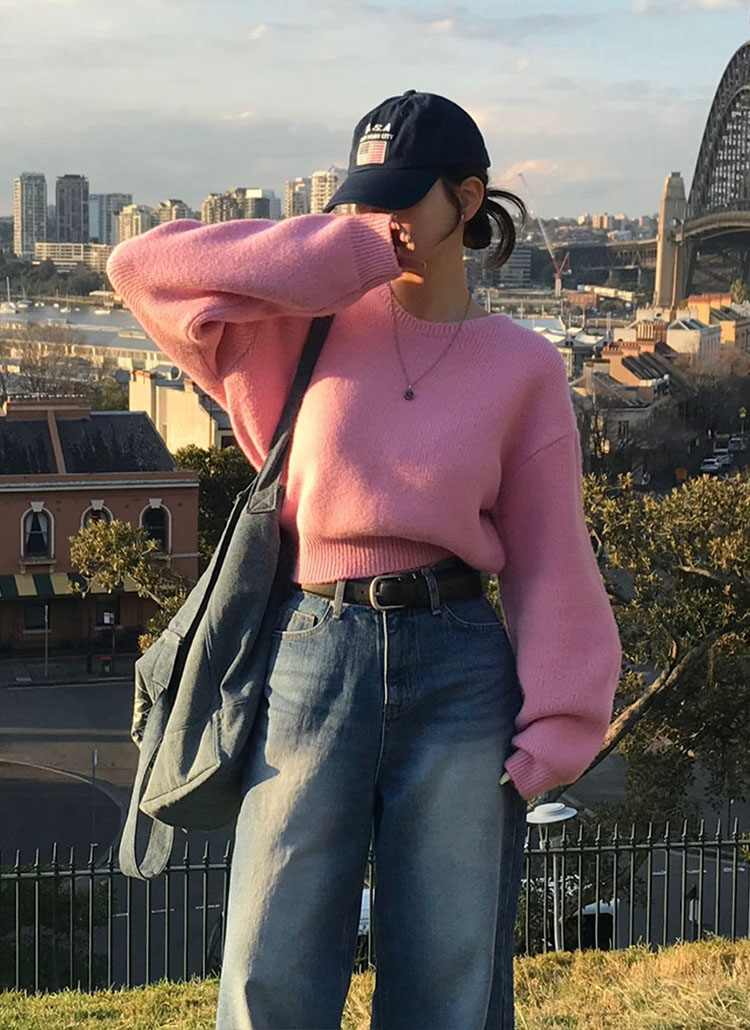 beidelli made]ウール混ラウンドネックニット | レディース