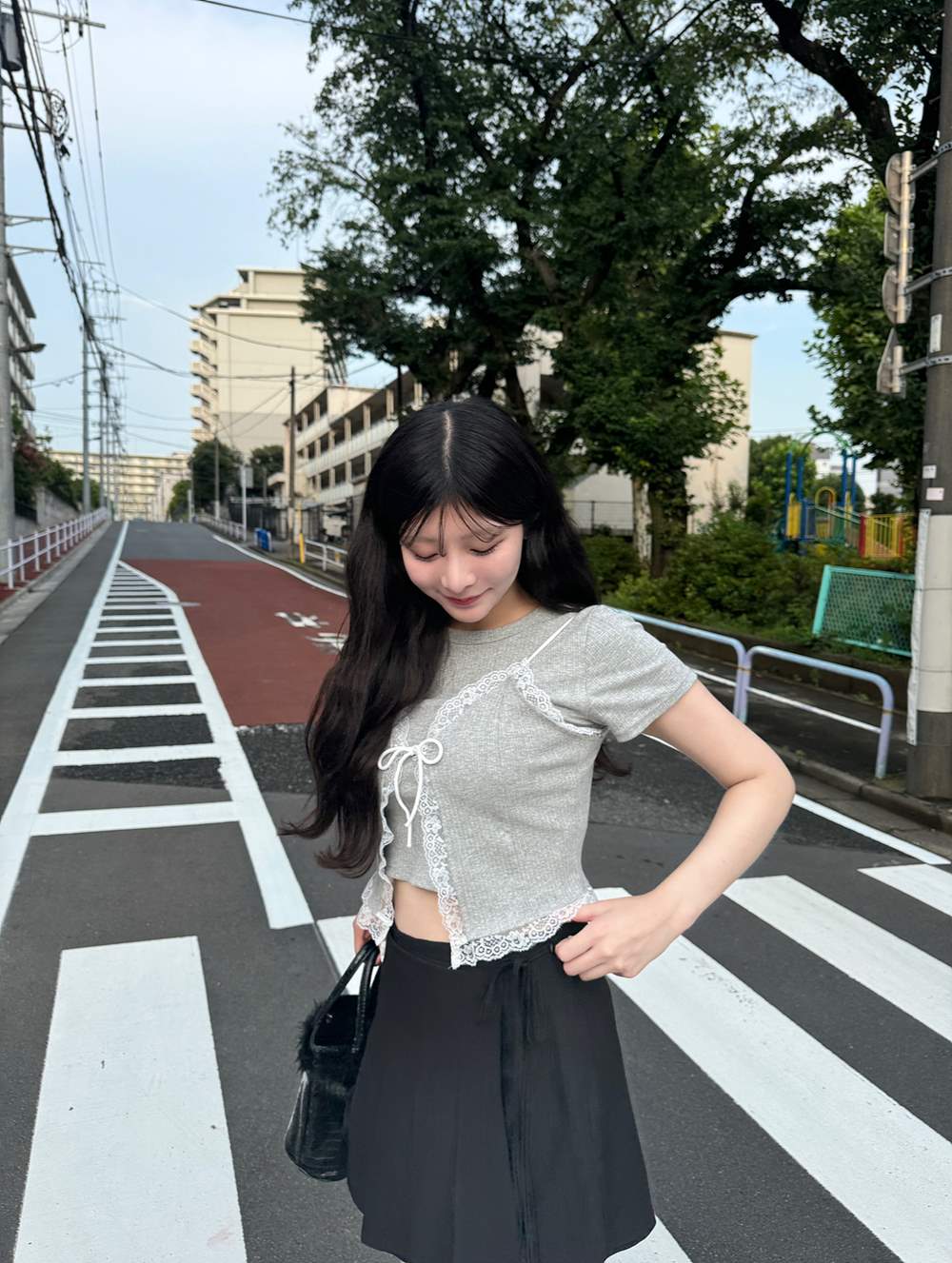 パンツ裏地サイドリボンプリーツスカート | 詳細画像15