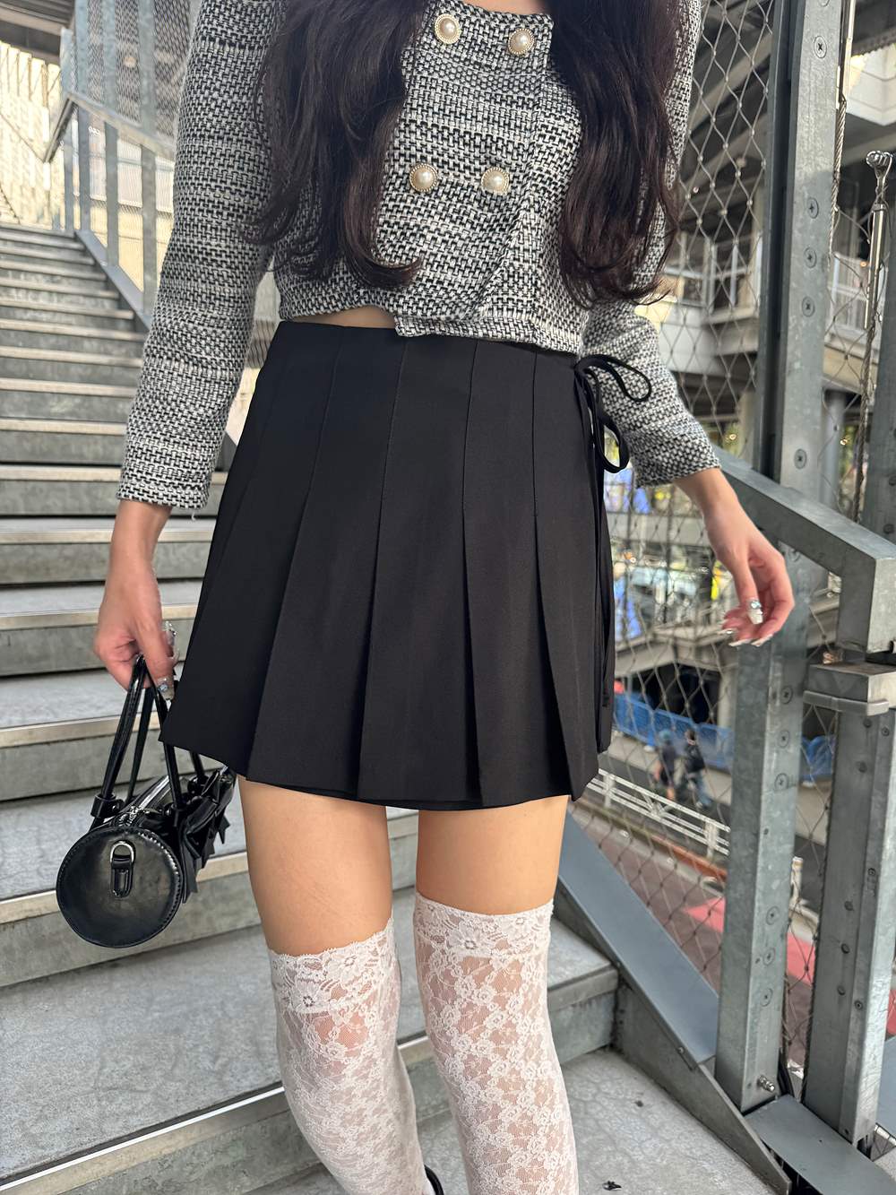 パンツ裏地サイドリボンプリーツスカート | 詳細画像21