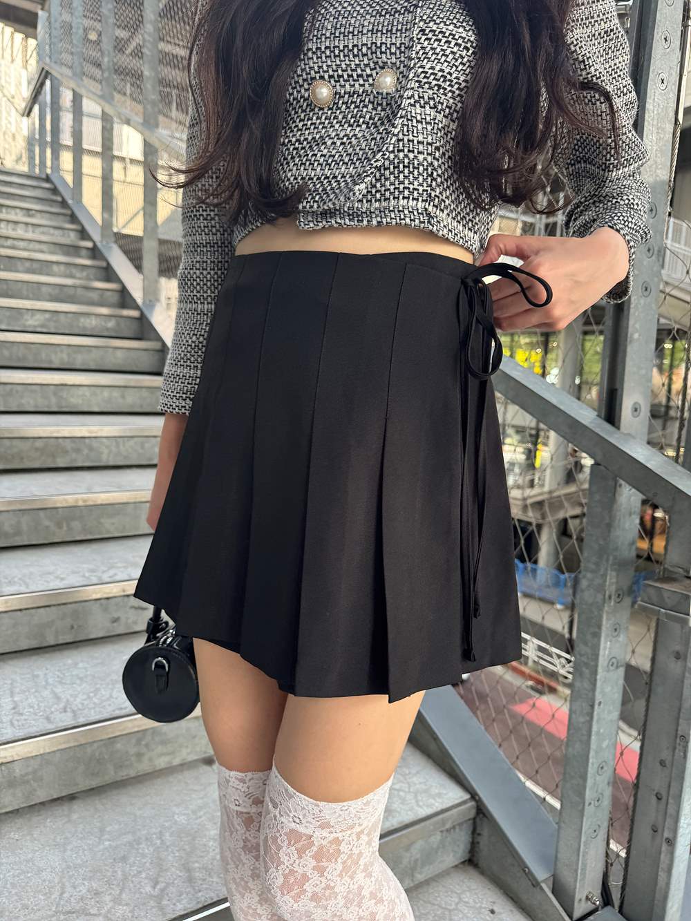 パンツ裏地サイドリボンプリーツスカート | 詳細画像22