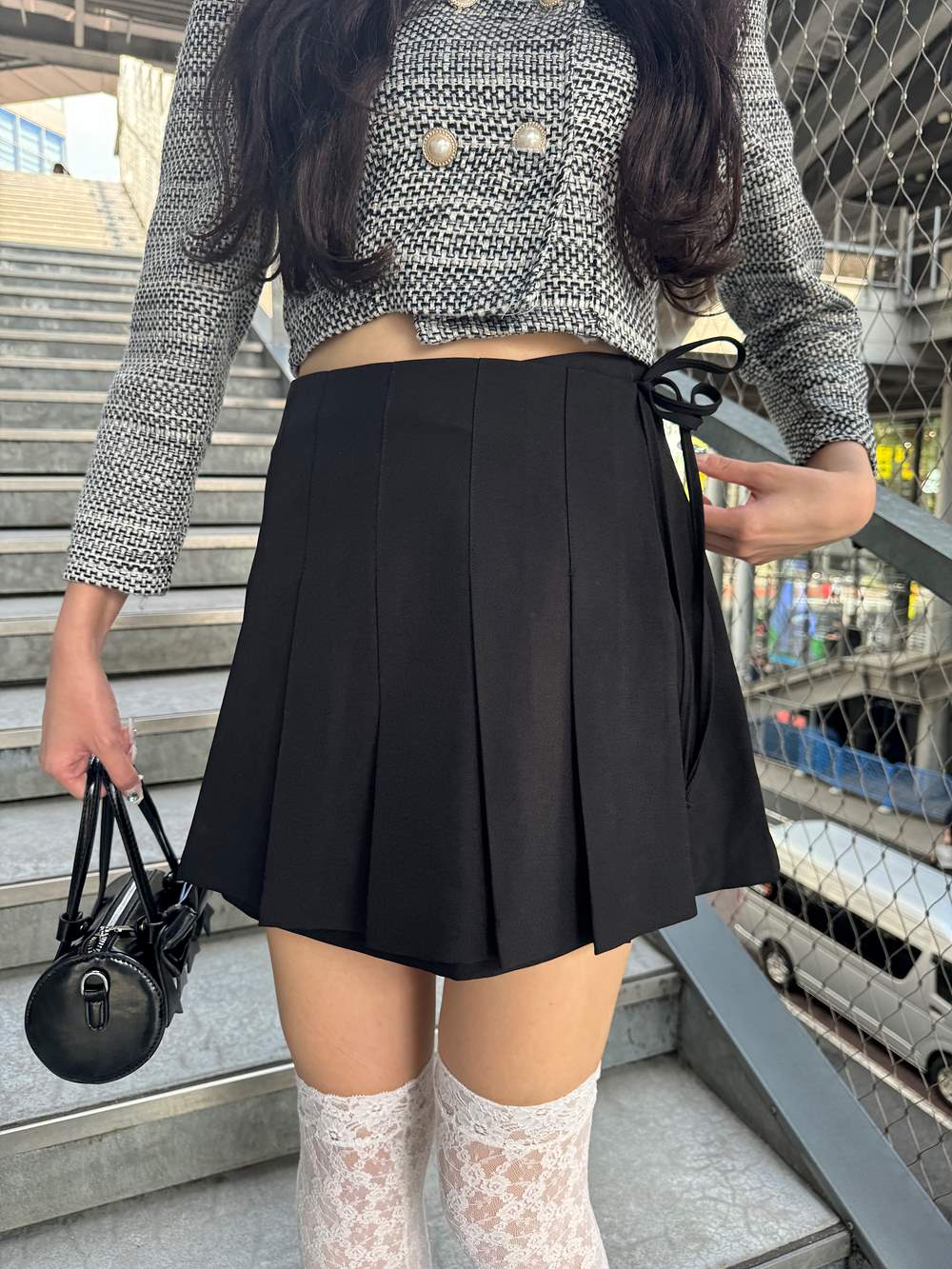 パンツ裏地サイドリボンプリーツスカート | 詳細画像33