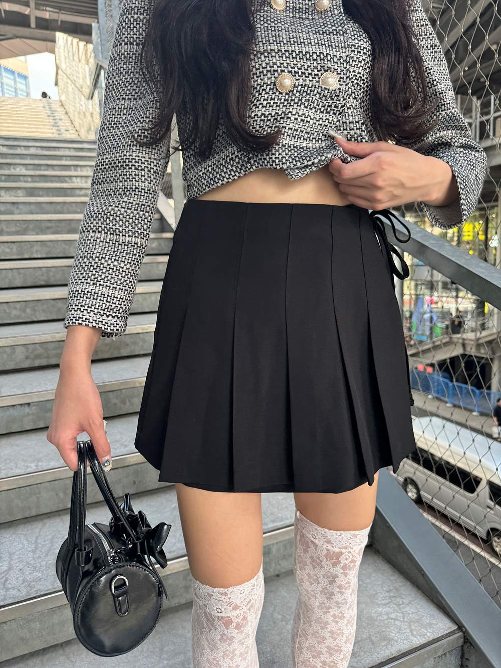 パンツ裏地サイドリボンプリーツスカート | 詳細画像37