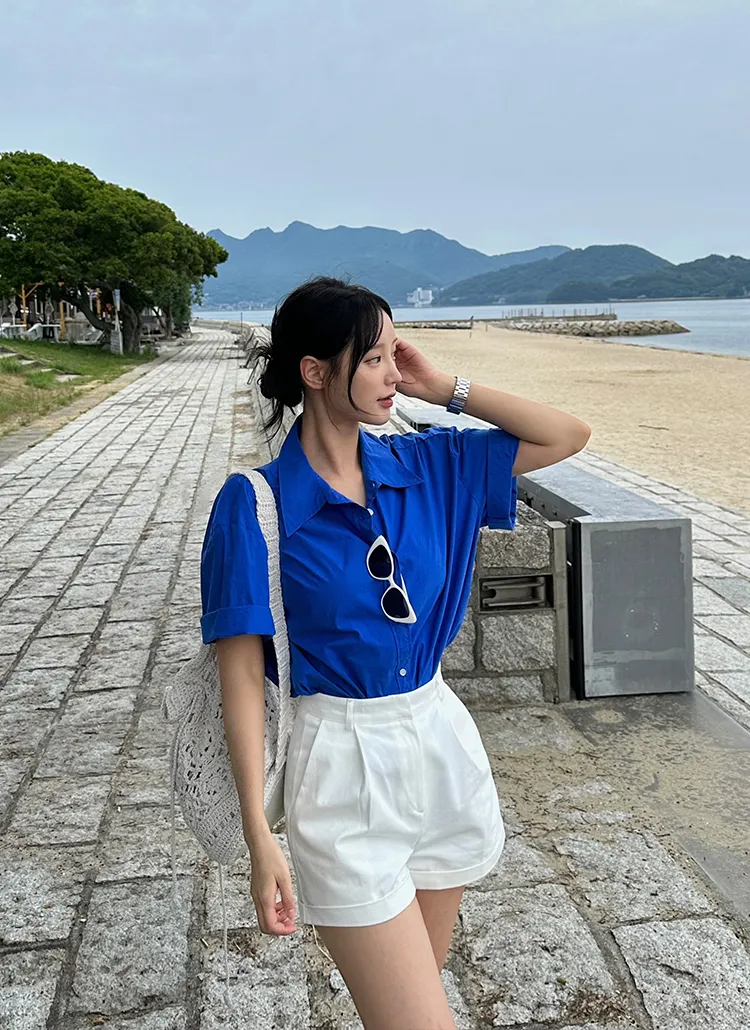 ロールアップ半袖シャツ | yefit | 詳細画像1