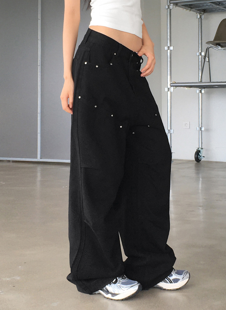 KAPITALベージュ ワイドパンツ 黒いボタン 1851682_24419095_k3.jpg