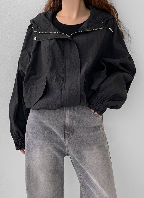 ドローコードフードポケットジャンパー | レディースファッション通販