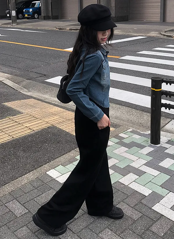 タックヘリンボーンワイドパンツ | anyonemore | 詳細画像1