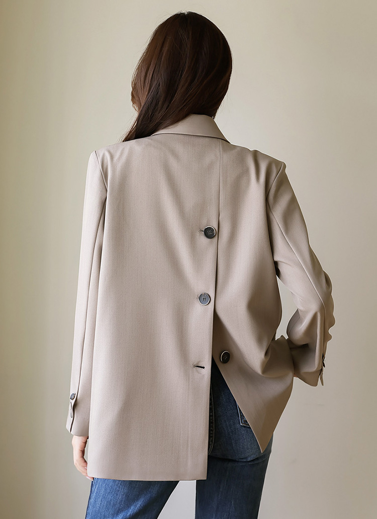 バックボタンテーラードダブルボタンジャケット | レディース