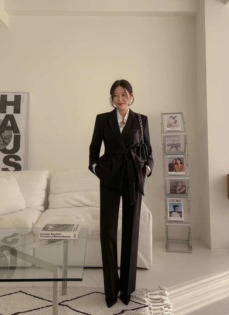 クロスカラージャケット&フレアスラックスSET | レディース