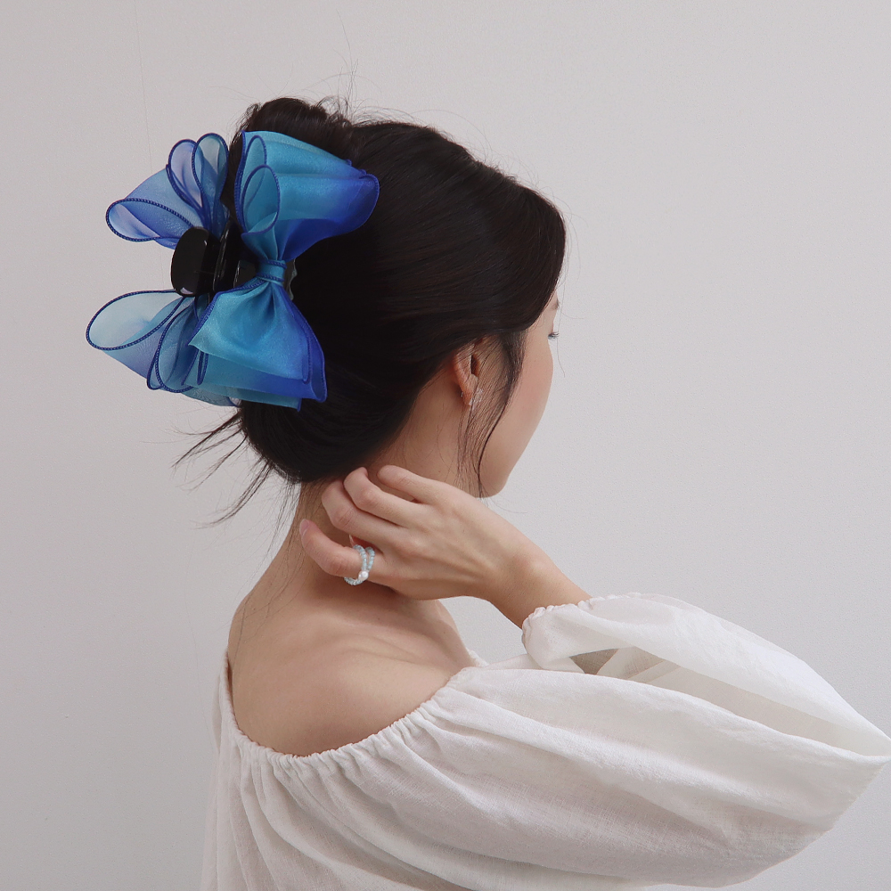 ミックスオーガンジーリボンバンスクリップ | レディースファッション