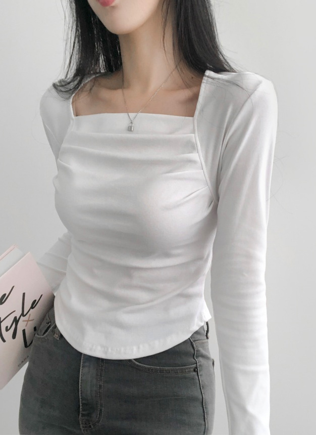 タックスクエアネック長袖Tシャツ | レディースファッション通販 - DHOLIC