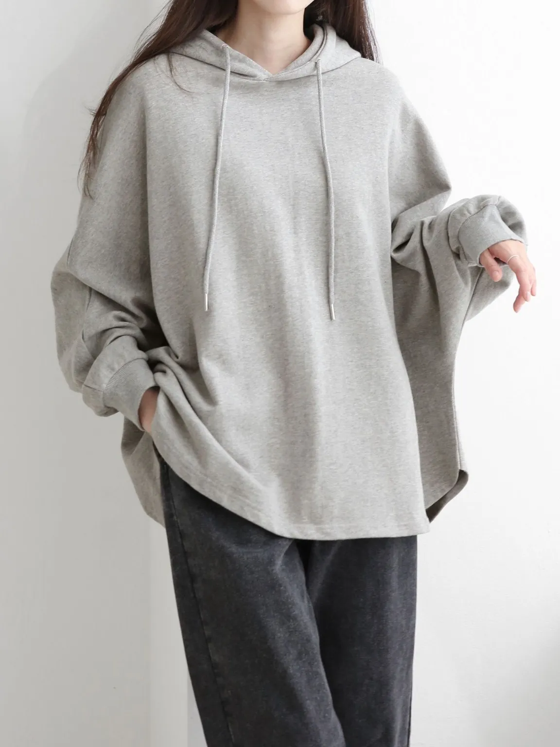 ラウンドヘムドルマンドロストパーカー | 詳細画像1