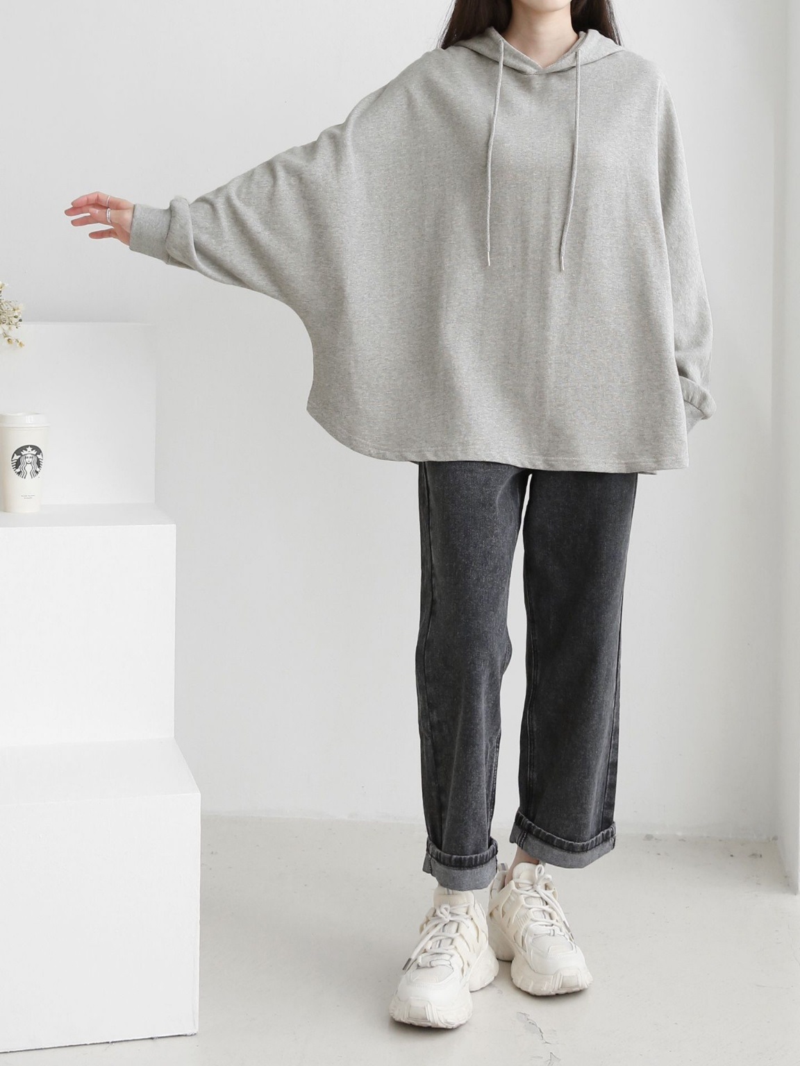 ラウンドヘムドルマンドロストパーカー | 詳細画像3