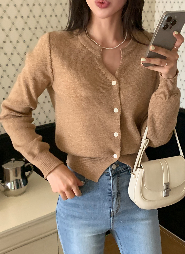 毎年人気◎ディーホリック ニットカーディガン セール】【SHOPLIST styled by DHOLIC 限定】クルーネック ニット