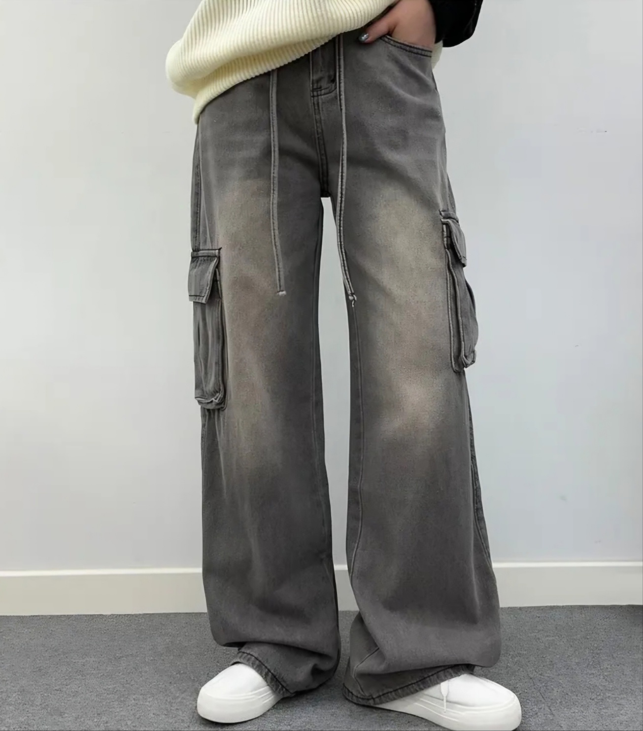 ドロストワイドカーゴデニムパンツ | 詳細画像7