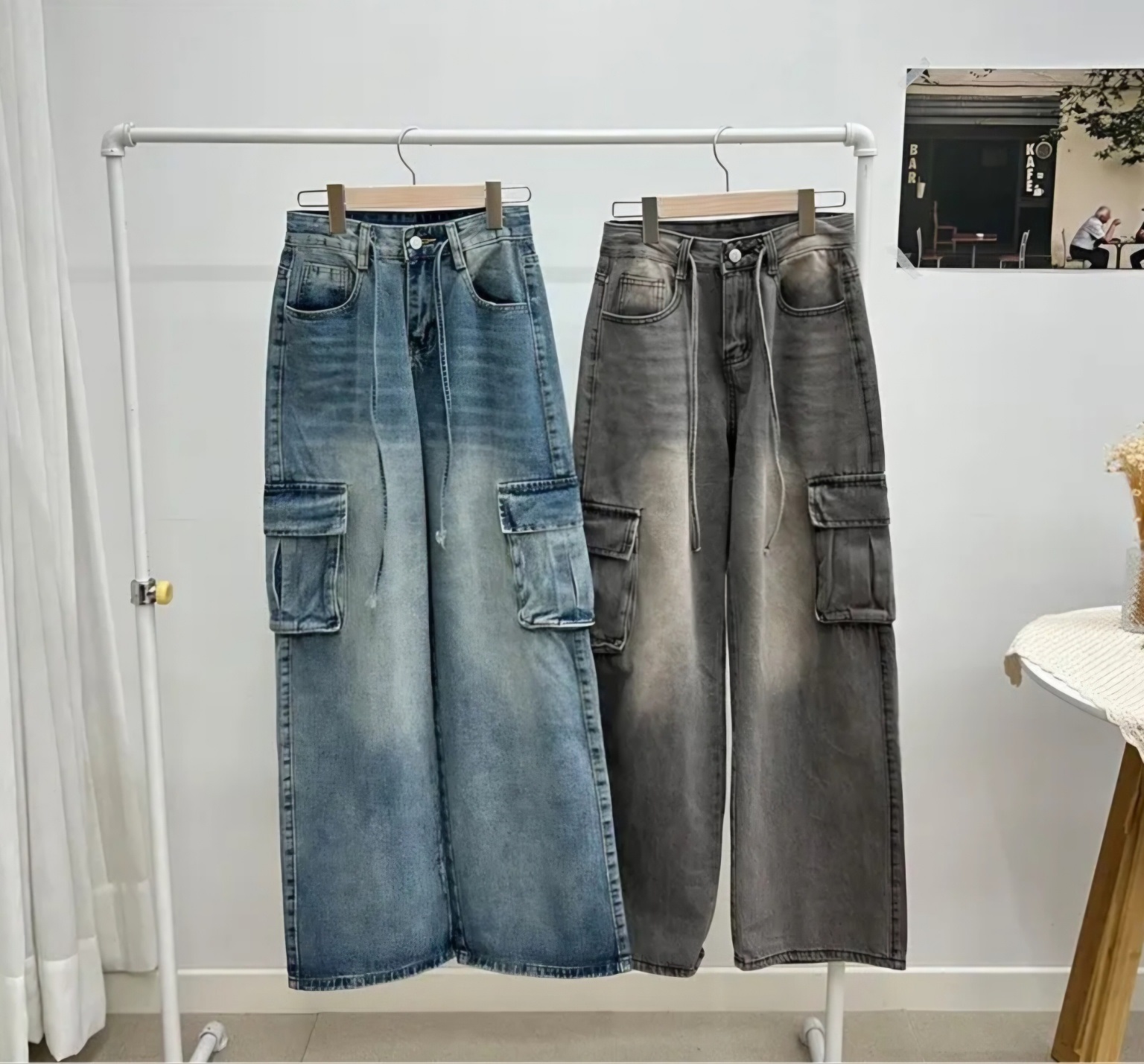ドロストワイドカーゴデニムパンツ | 詳細画像9