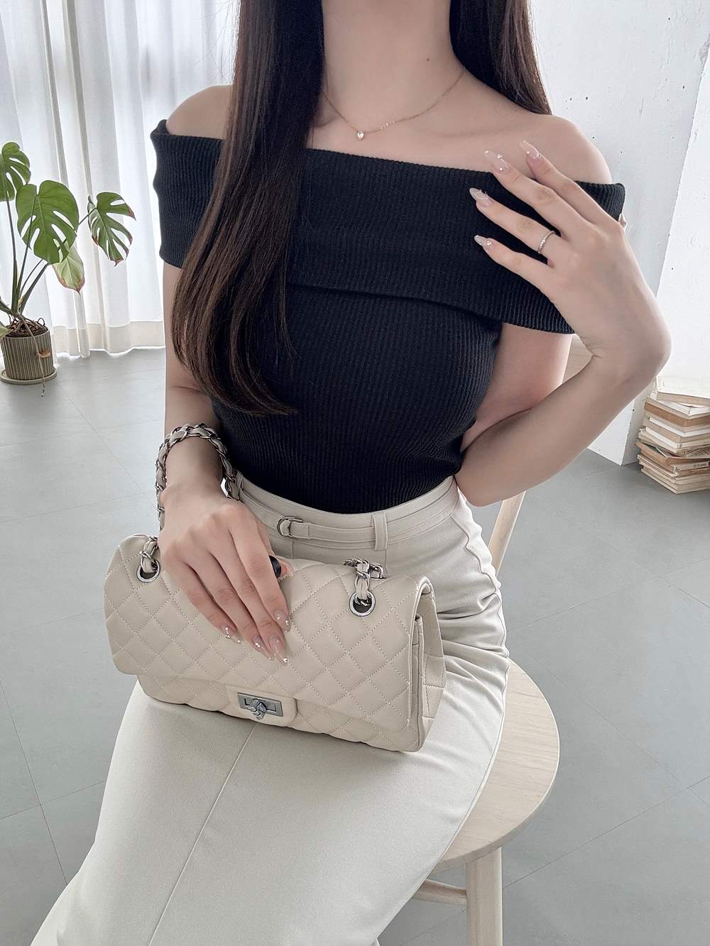 ベルト付Iラインロングスカート | 詳細画像20