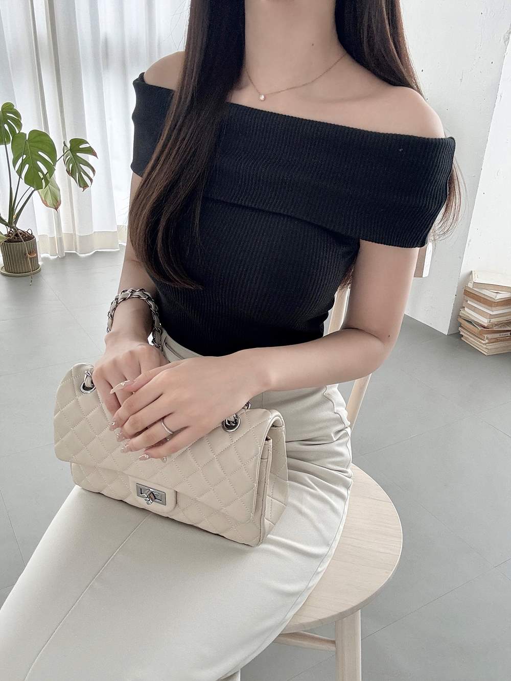 ベルト付Iラインロングスカート | 詳細画像10