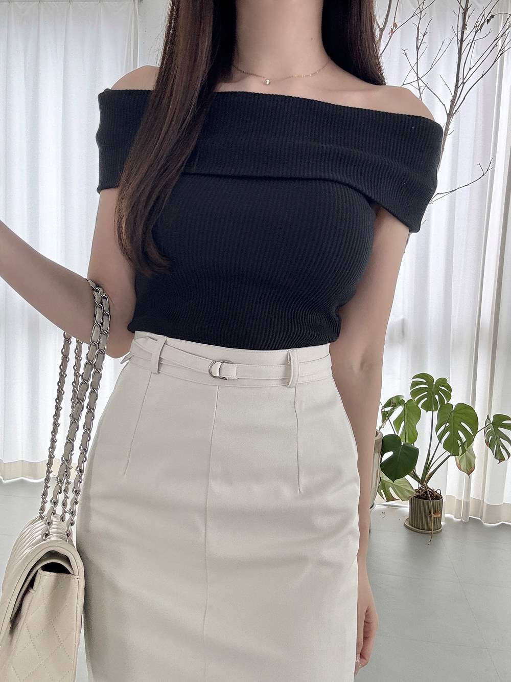 ベルト付Iラインロングスカート | 詳細画像18