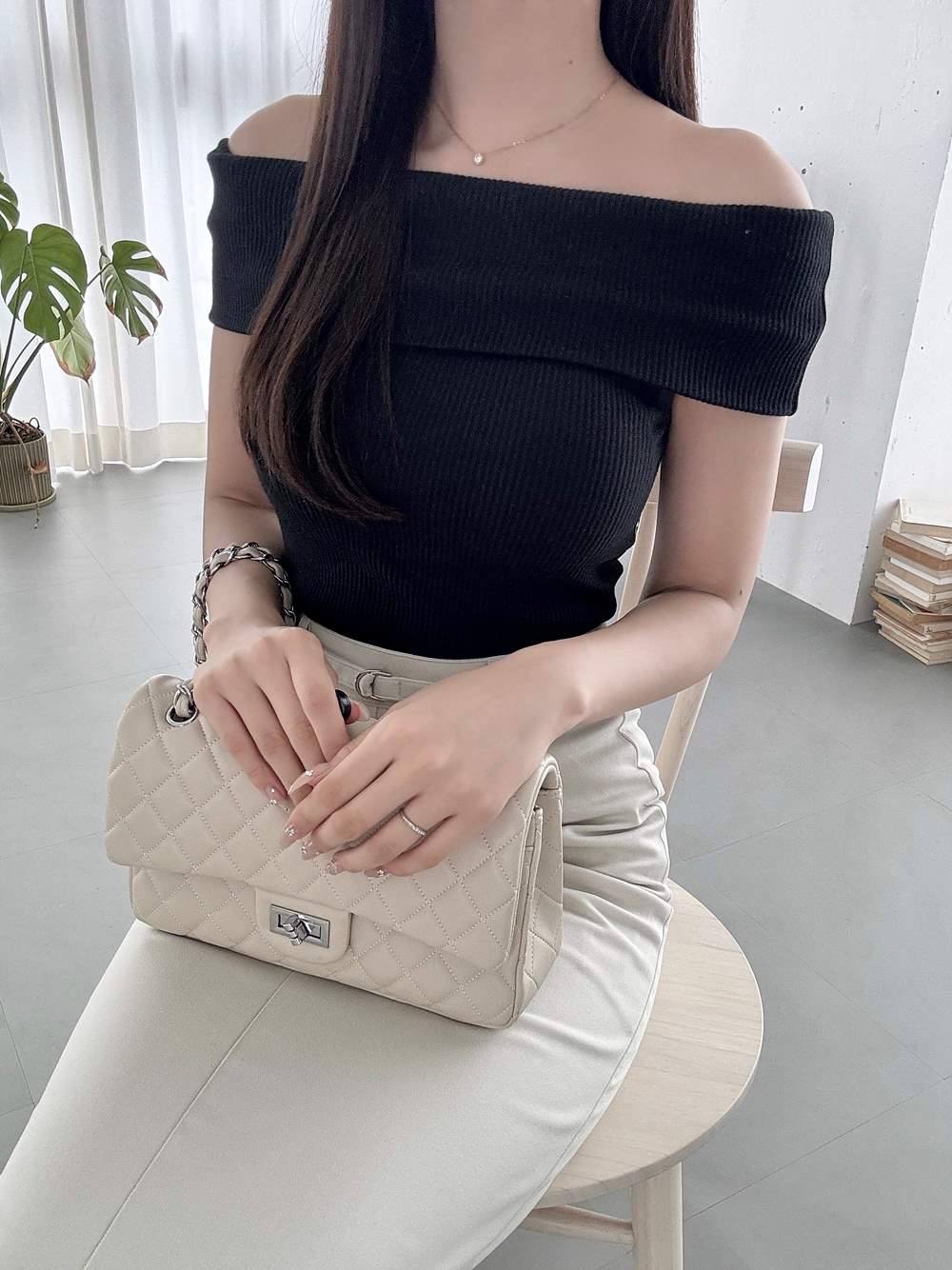 ベルト付Iラインロングスカート | 詳細画像22